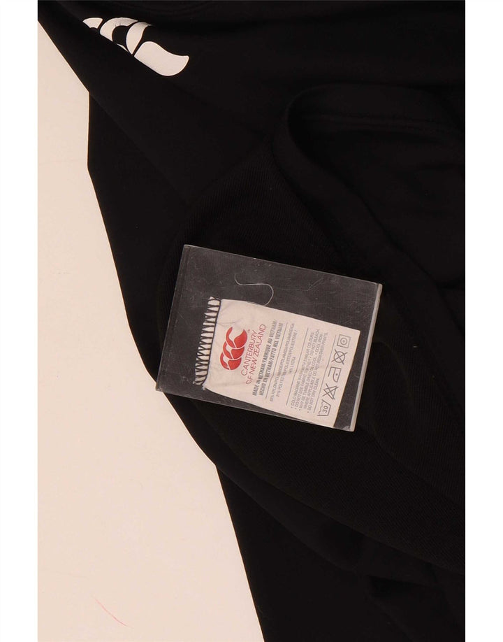 Top grafic Canterbury pentru bărbați, cu mânecă lungă, nailon mic, negru