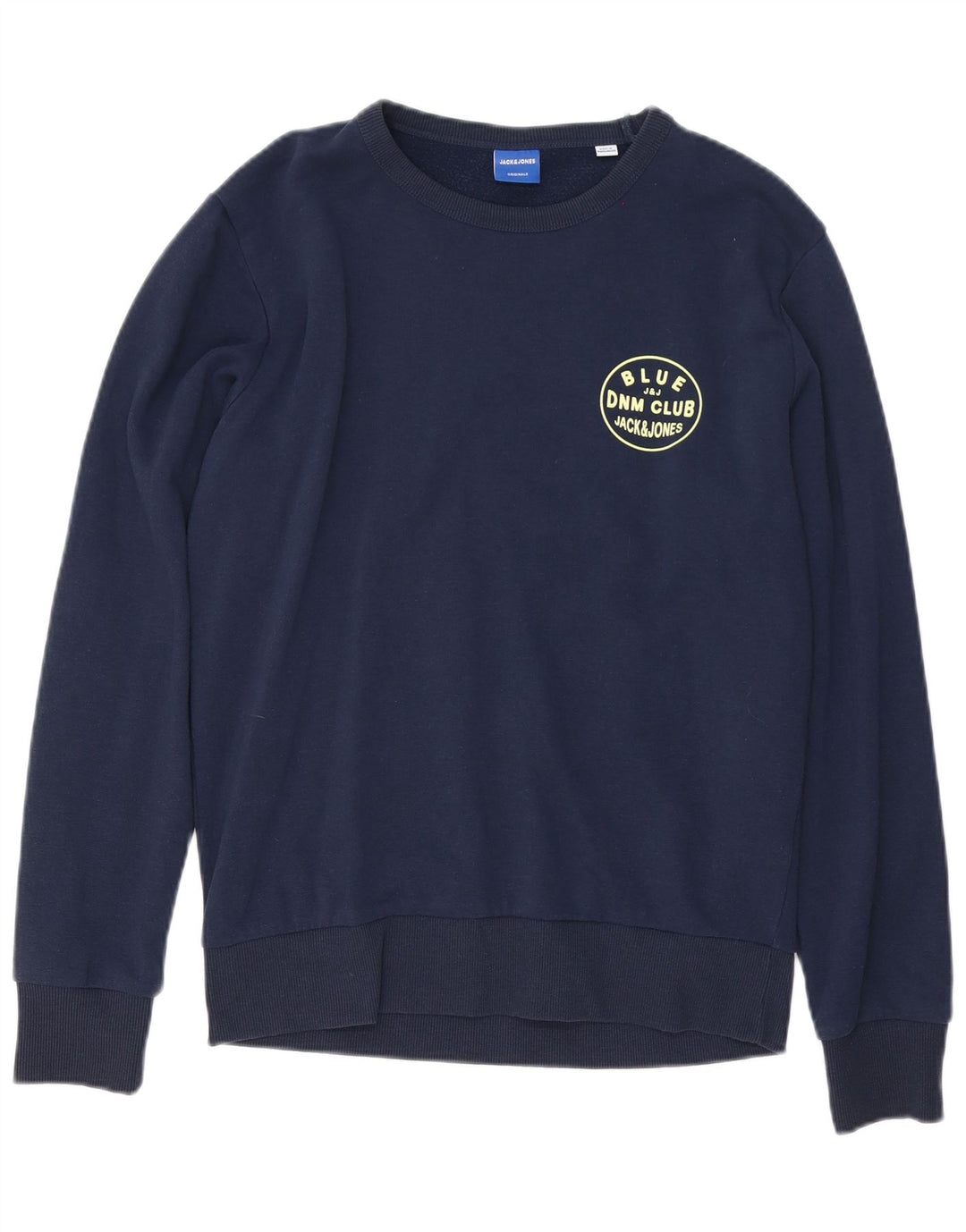 JACK & JONES Hanorac bărbătesc Pulover mic din bumbac bleumarin