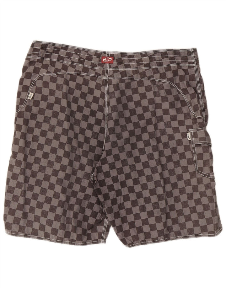 Pantaloni scurți de înot Vans pentru bărbați, mari, gri, geometrici