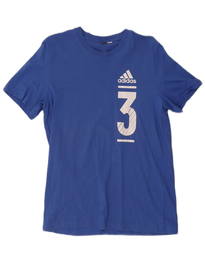 Tricou grafic pentru bărbați Adidas Top Medium Blue