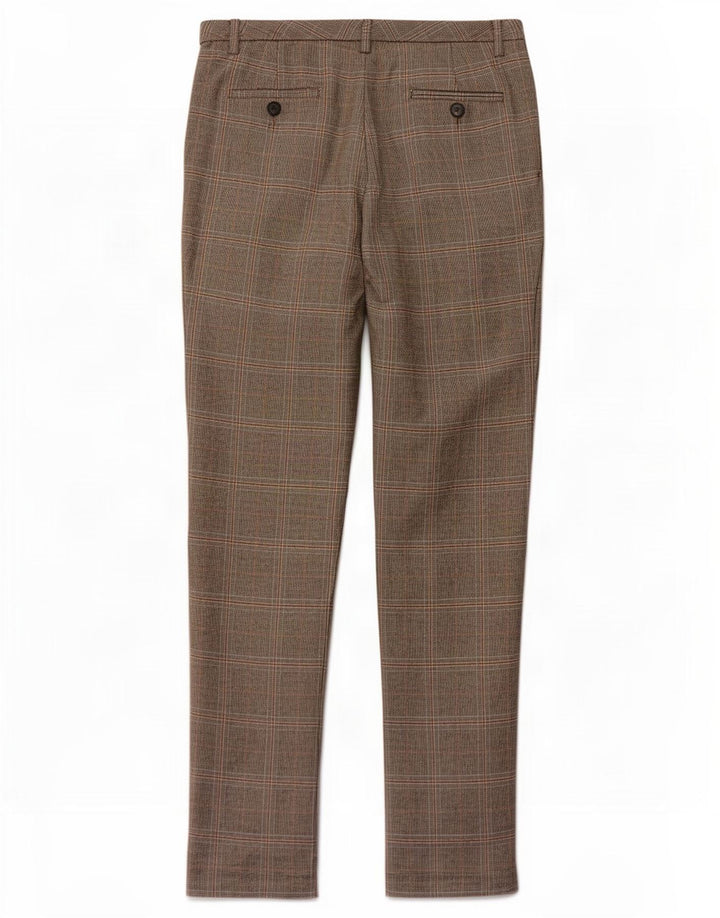 Pantaloni chino Massimo Dutti pentru femei EU 38 Small W28 L30 Gri Houndstooth