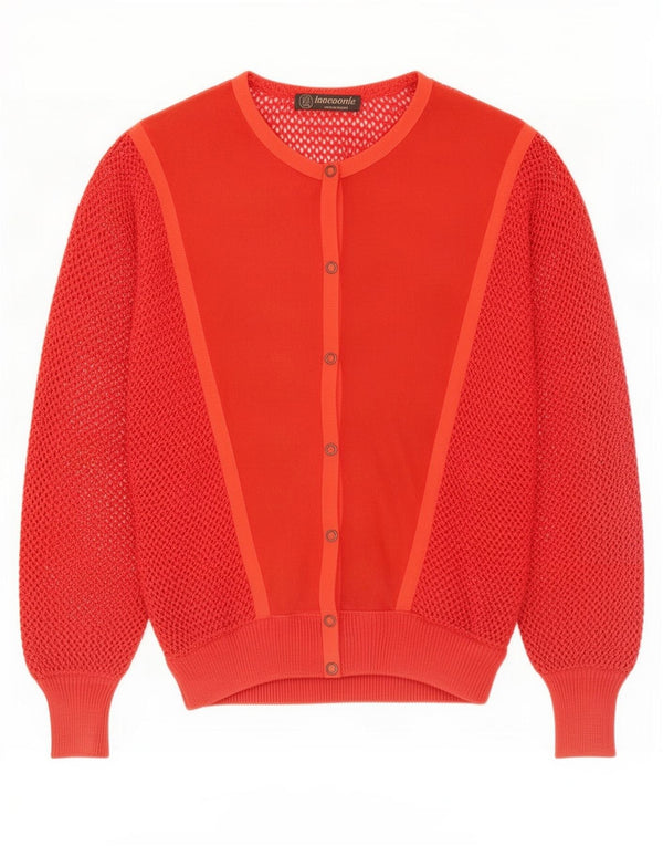 Pulover Cardigan Vintage pentru Damă See Through IT 44 Medium Red