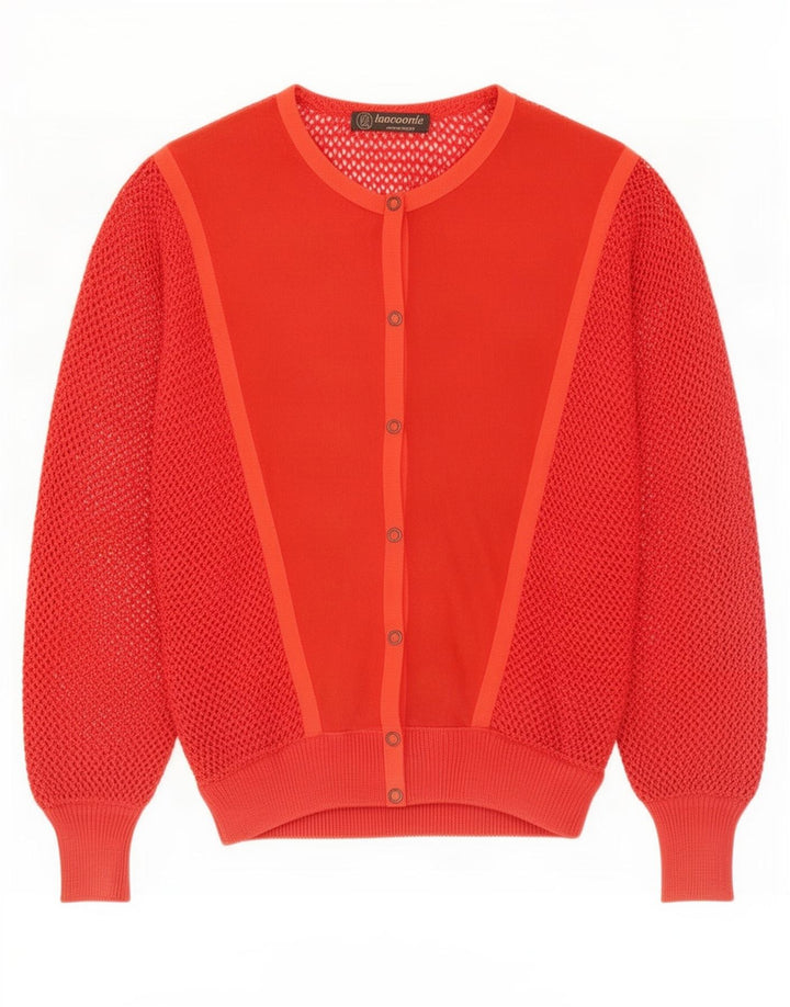 Pulover Cardigan Vintage pentru Damă See Through IT 44 Medium Red
