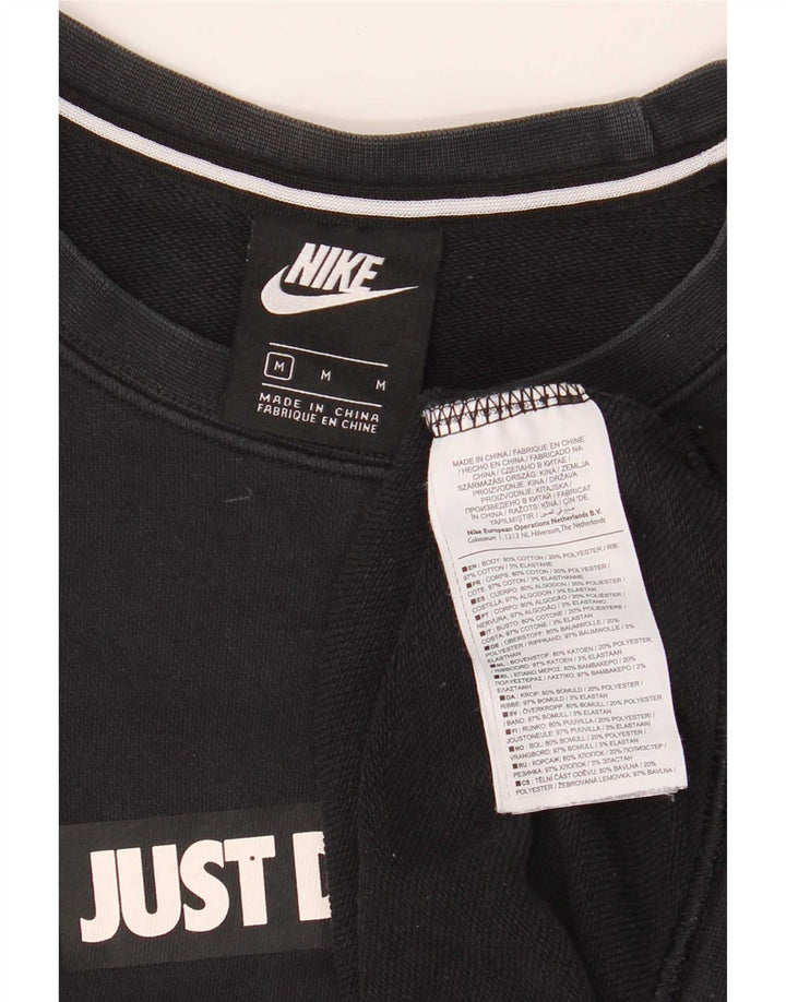 Jumper Nike pentru bărbați cu grafică, bumbac mediu negru