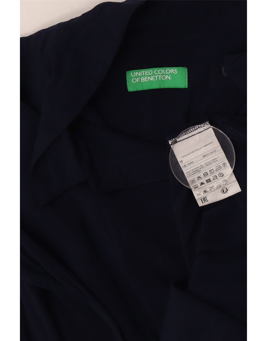Cămașă supradimensionată cu mânecă scurtă pentru femei BENETTON UK 14 Medium Bleumarin