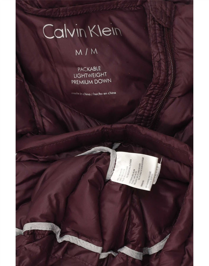 Palton căptușit pentru femei Calvin Klein UK 14 Medium Burgundy Nylon