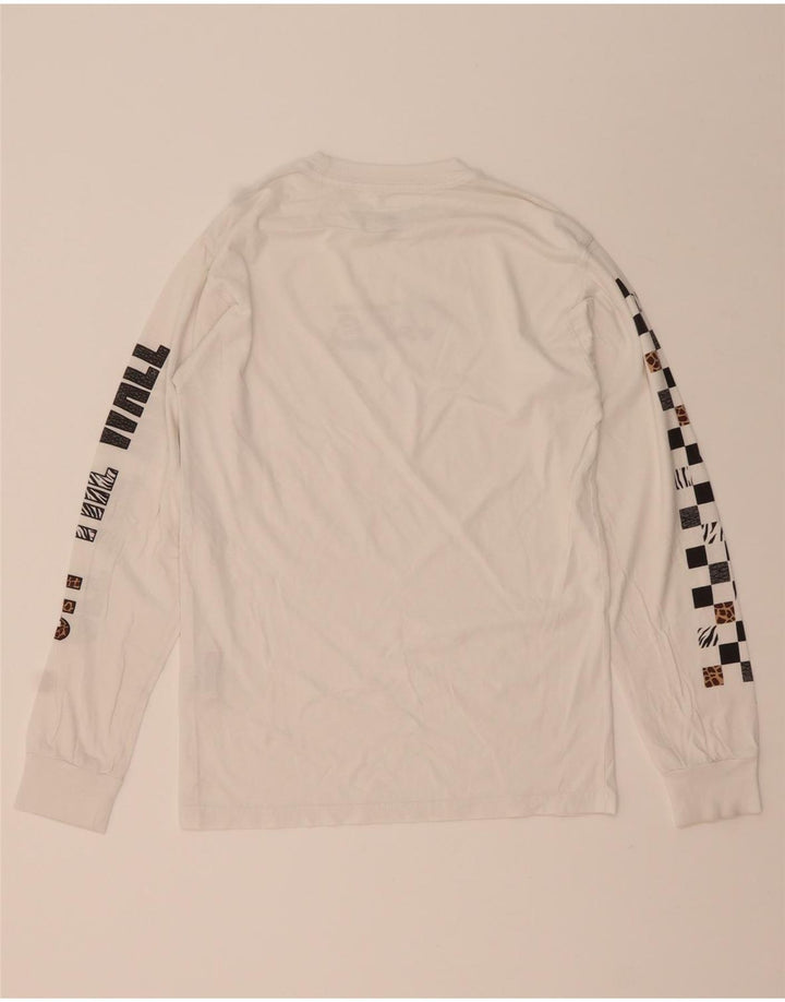 VANS Bărbați Classic Fit Graphic Top cu mânecă lungă, mic, alb, bumbac