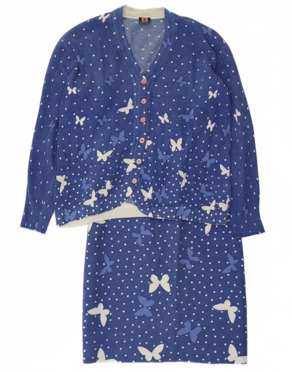 Set fuste 2 piese Heron pentru femei UK 14 Medium W34 Blue Spotted Butterfly