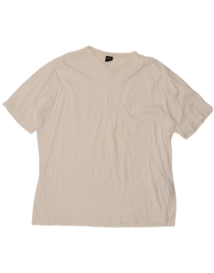 Hugo Boss Mens T-Shirt Top XL White Cotton