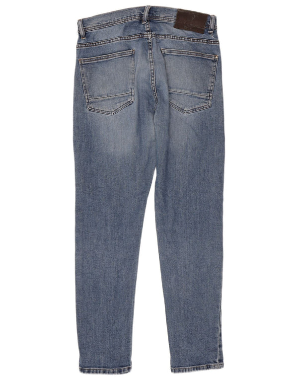 Blugi skinny pentru bărbați Zara EU 42 Large W32 L30 Albastru