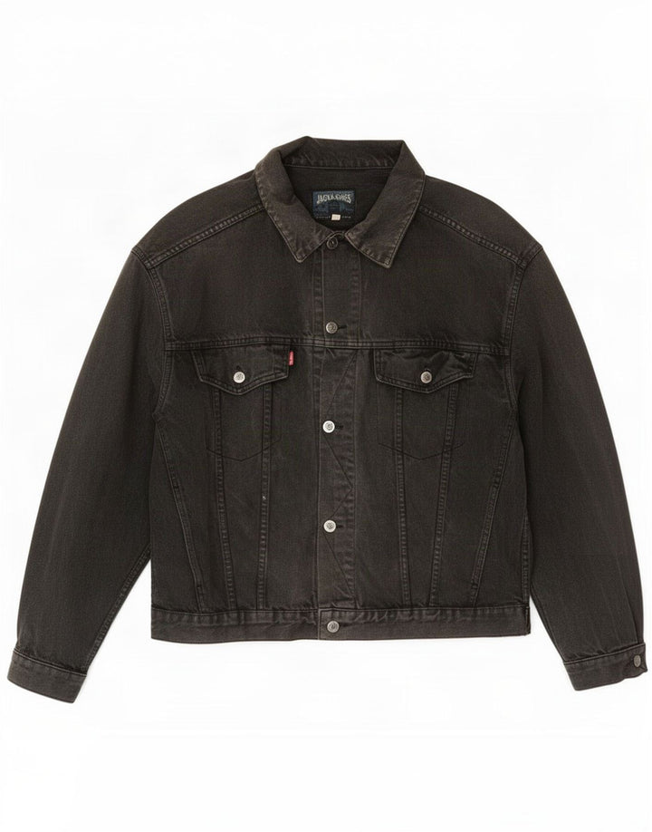 Jack & Jones Jachetă de blugi pentru bărbați UK 40 Large Black