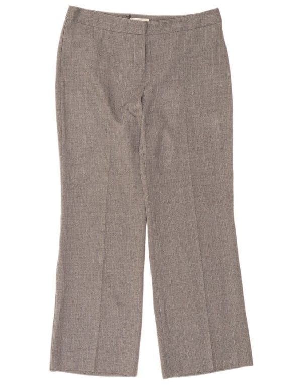 Pantaloni de costum pentru femei Marks & Spencer UK 14 Medium L32 L28 Gri Herringbone