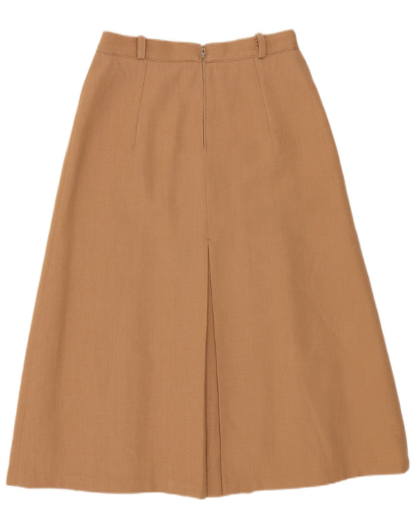 Fusta plisată Vintage pentru femei cu talie înaltă IT 42 Medium W24 Bej
