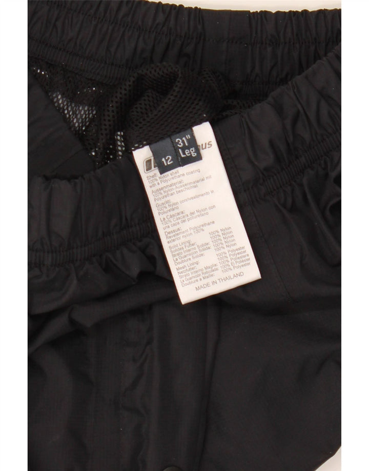 Pantaloni de trening BERGHAUS pentru femei UK 12 Medium Black Nylon
