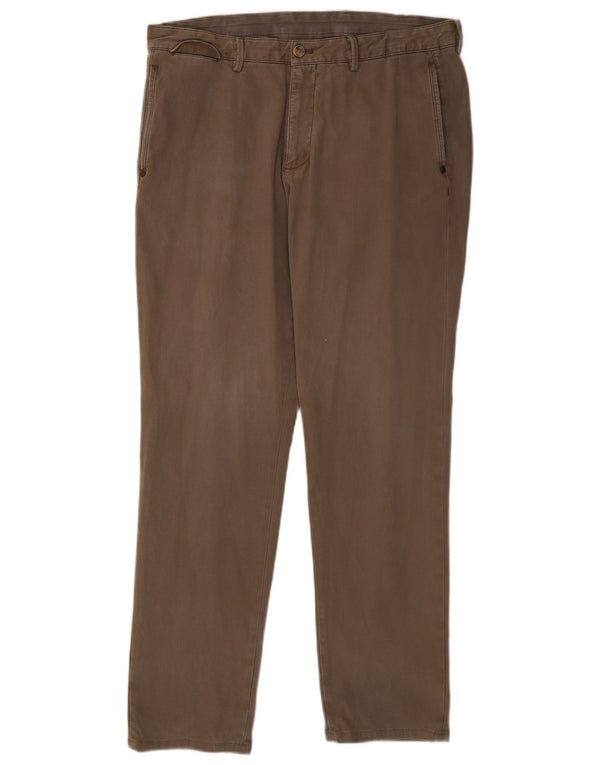 Massimo Dutti Pantaloni chino subțiri pentru bărbați, cu croiala casual, EU 46 XL W36 L31 Bej