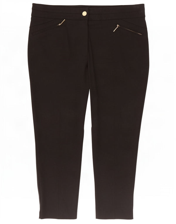 Pantaloni tăiați pentru femei Marks & Spencer UK 18 XL W38 L25 bumbac negru