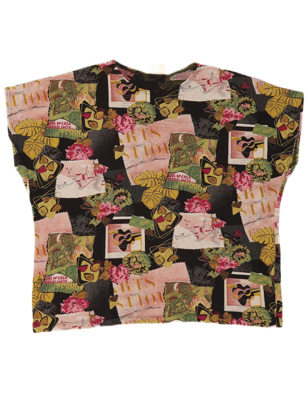 VINTAGE Tricou cu grafic pentru femei Top EU 46 XL Bumbac multicolor