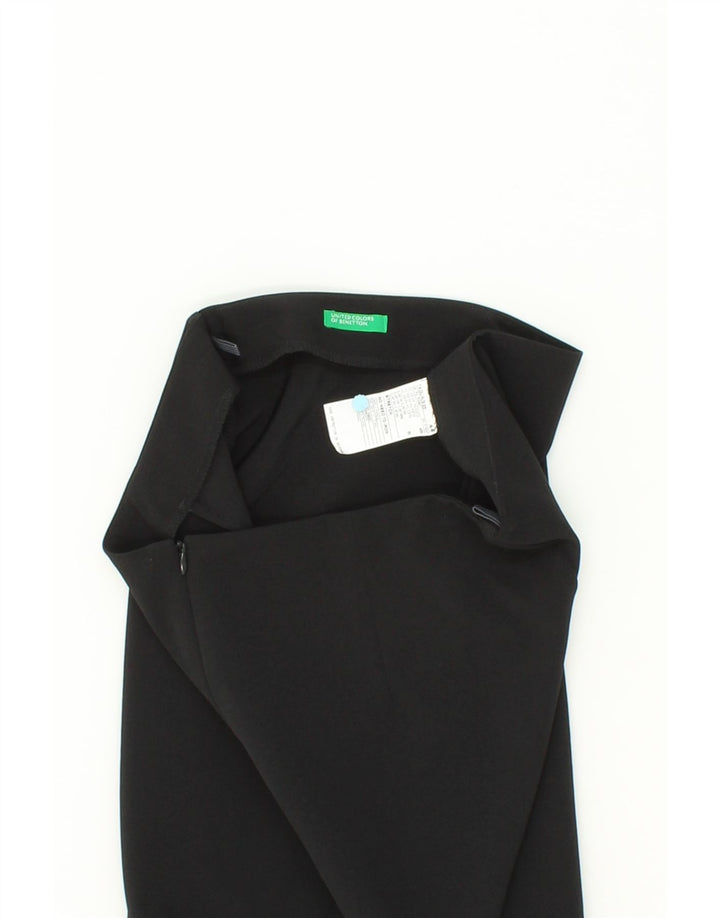 BENETTON Womens Pencil Skirt IT 44 Medium W30 Black Polyester Vintage Benetton and Second-Hand Benetton from Messina Hembry 