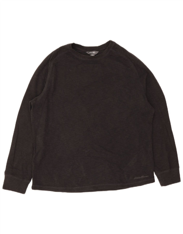 Eddie Bauer Top pentru bărbați cu mânecă lungă XL, bumbac negru