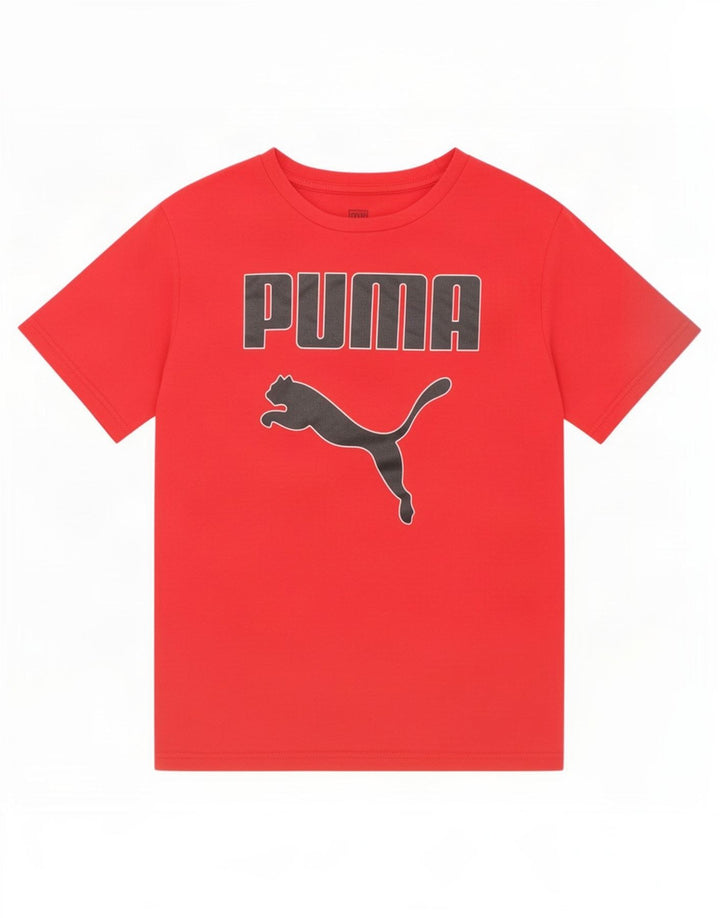 Tricou grafic Puma pentru băieți Top 10-11 ani roșu mediu