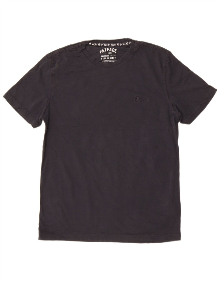 Fat Face Bărbați Tricou Top Mediu Negru Bumbac