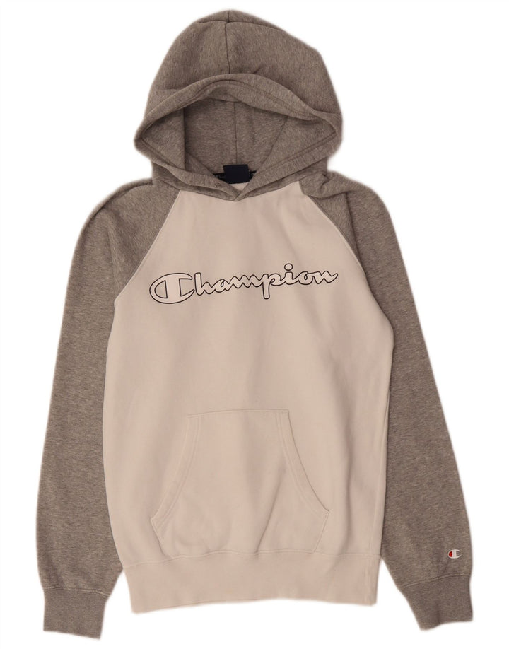 Pulover pentru bărbați CHAMPION cu hanoră grafică XS bumbac color bloc