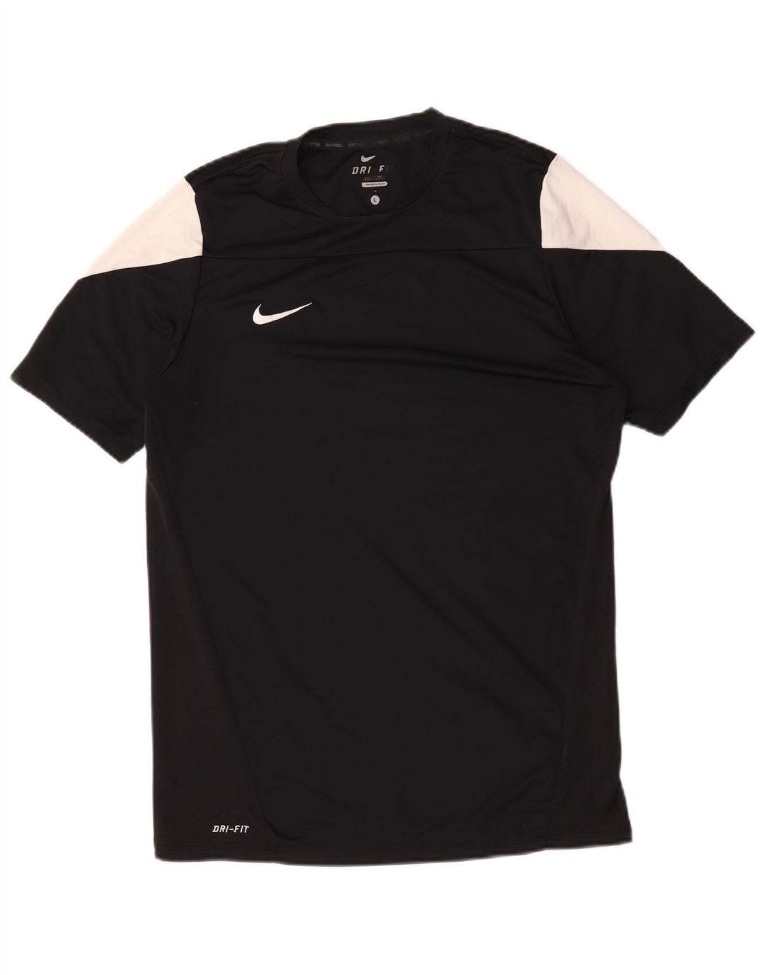 Tricou pentru bărbați Nike Dri Fit Top mare, negru, poliester color bloc