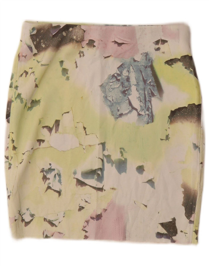 Fusta creion cu model abstract pentru femei Zara Medium W28 Multicolor