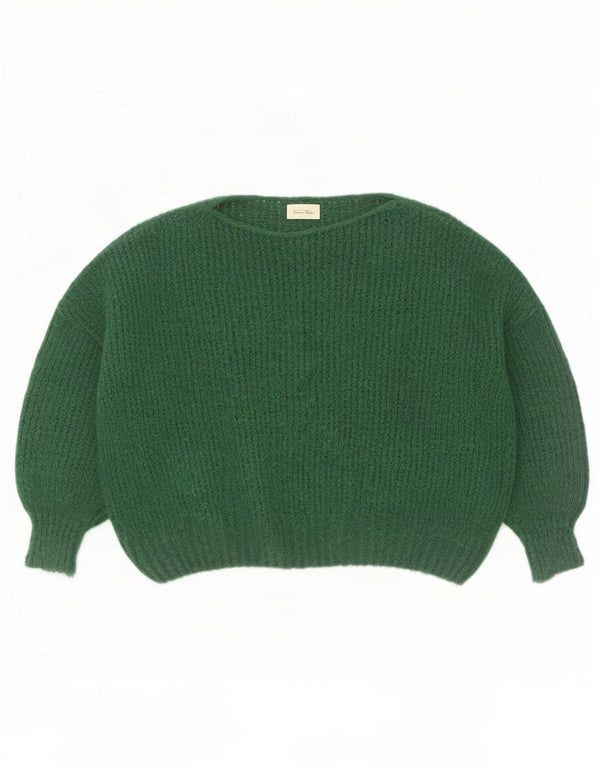 American Vintage Pulover de damă supradimensionat cu gât de barcă UK 6 XS Verde
