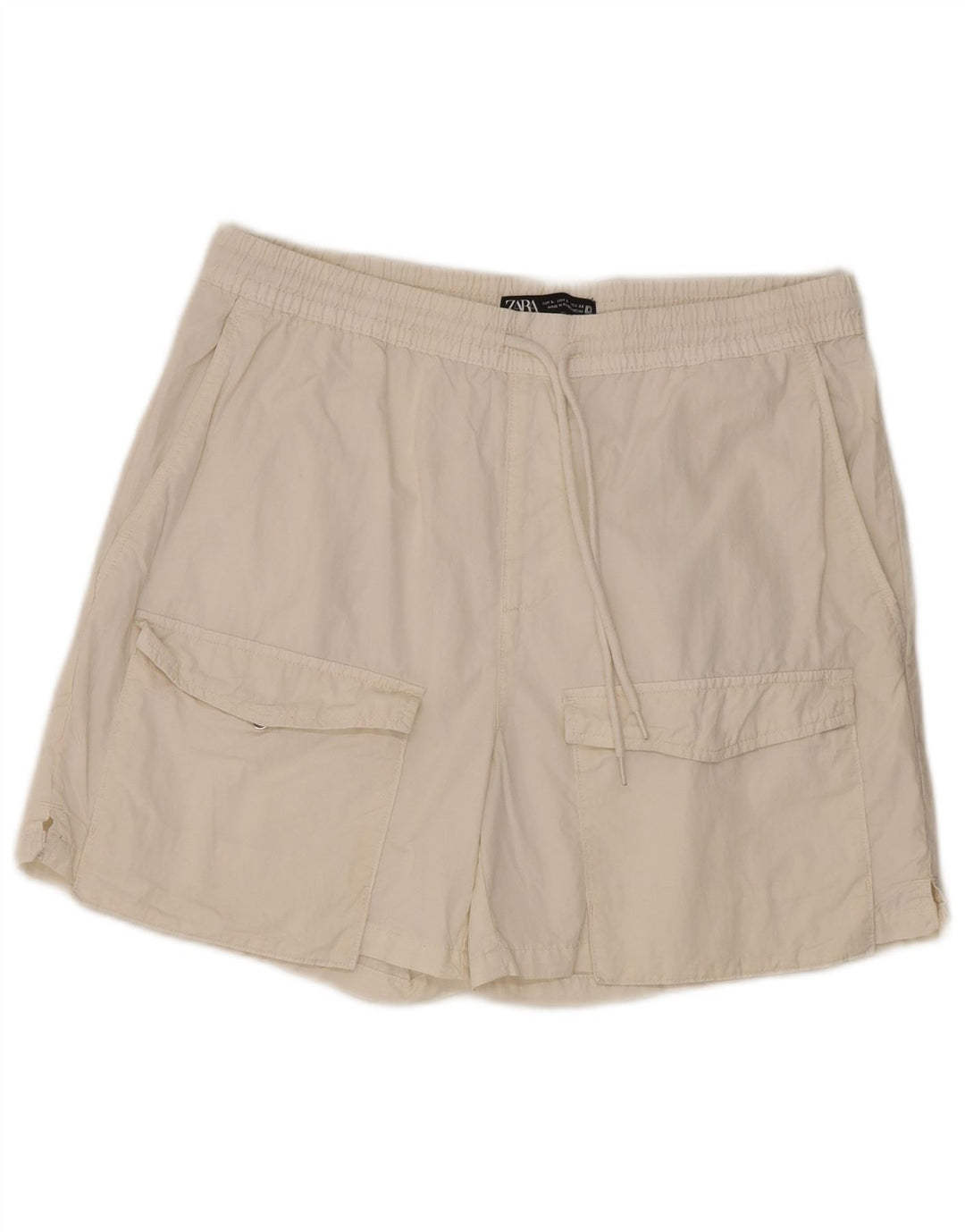 Pantaloni scurți cargo pentru bărbați ZARA, mari W32, bumbac alb