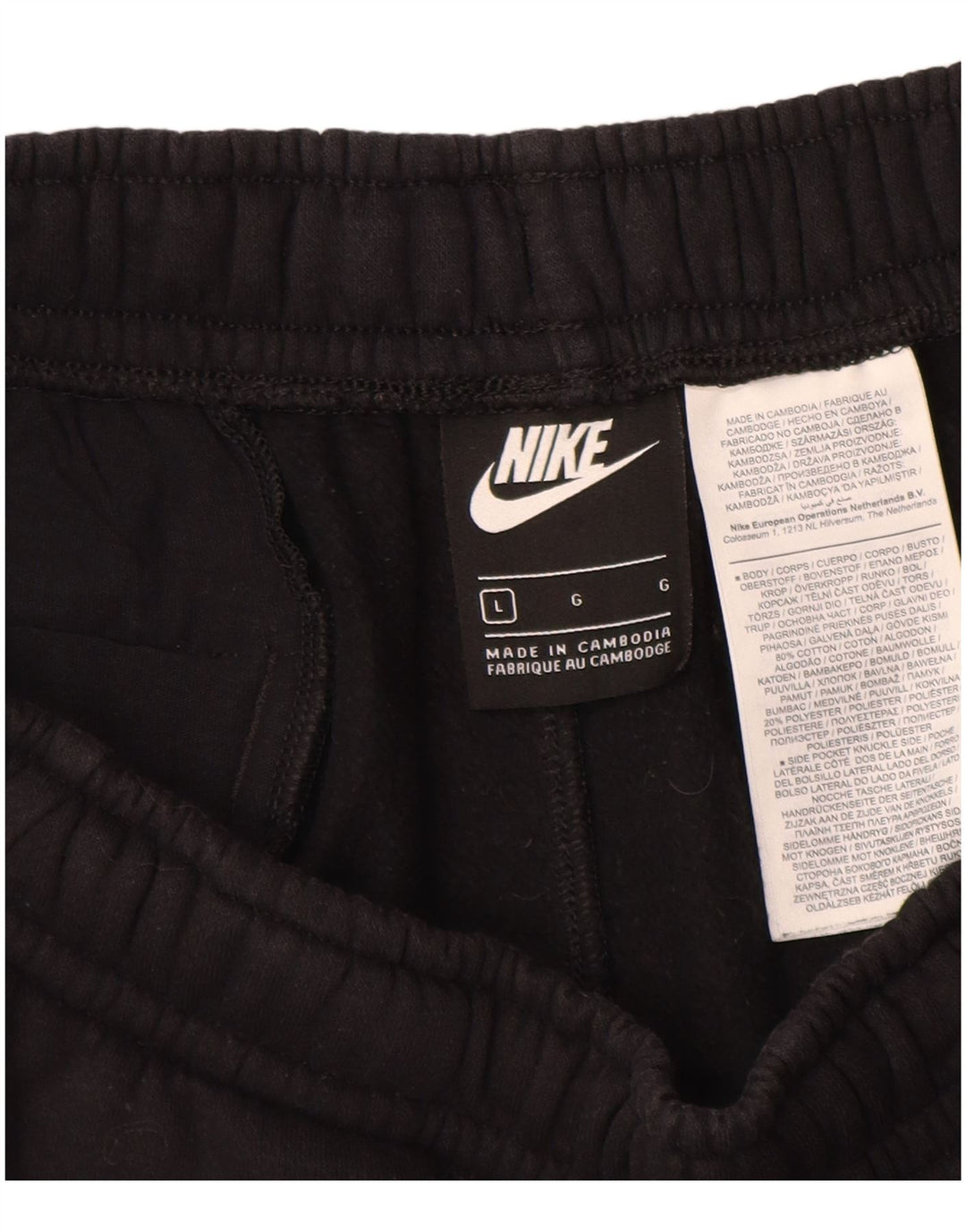 Pantaloni scurți sport grafic NIKE pentru bărbați, mari, negru, bumbac