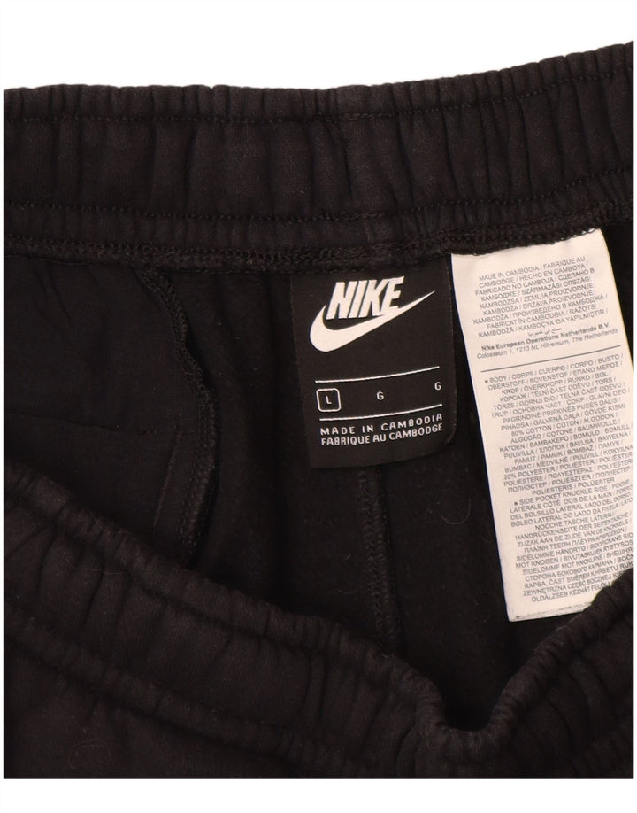 Pantaloni scurți sport grafic NIKE pentru bărbați, mari, negru, bumbac