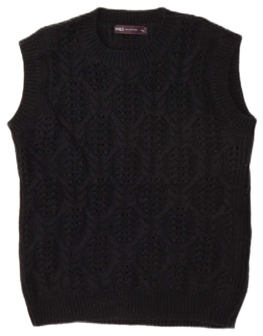 MARKS & SPENCER Vestă Tank Top pentru femei UK 10 Mic Acrilic bleumarin