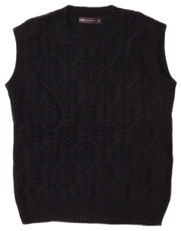 MARKS & SPENCER Vestă Tank Top pentru femei UK 10 Mic Acrilic bleumarin