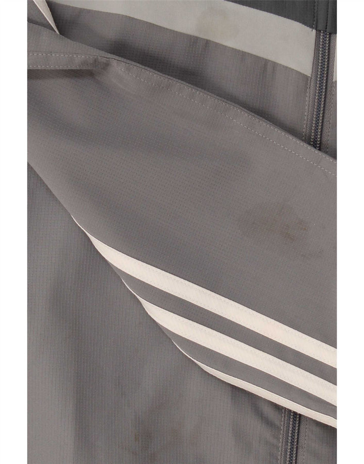 Jachetă de top pentru trening Climalite Adidas pentru băieți 13-14 ani, gri Colorblock