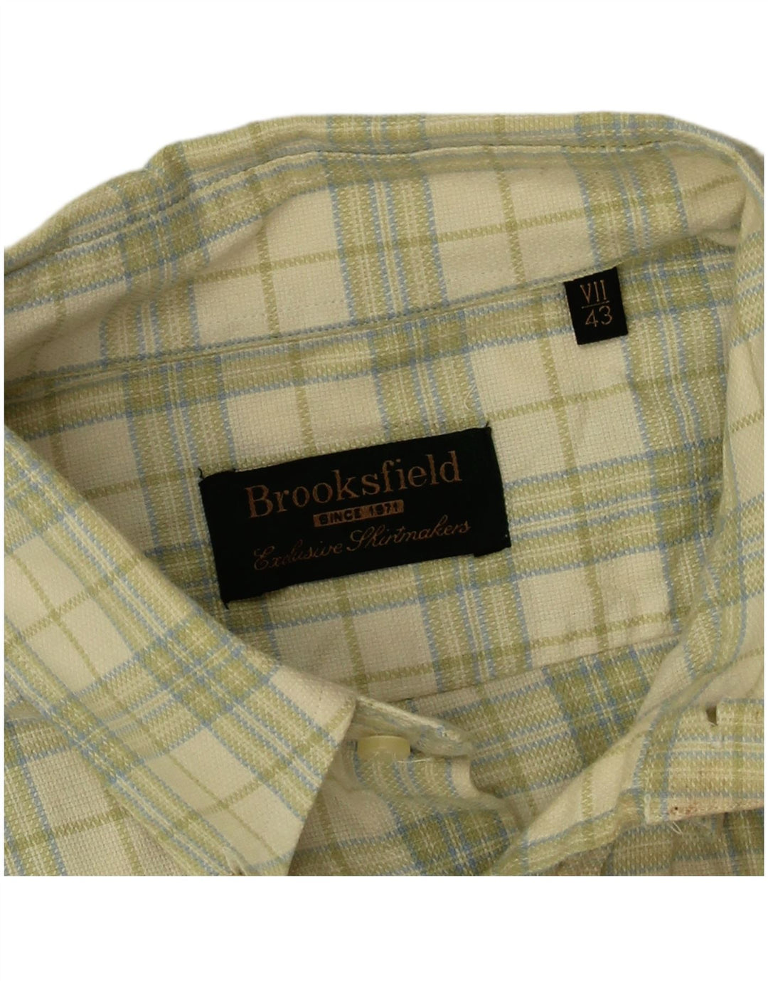 Cămașă pentru bărbați Brooksfield Mărimea 43, bumbac cu carouri verzi mari