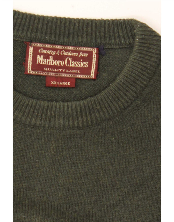 Pulover Marlboro Classics pentru bărbați, cu gât crew, 2XL, kaki