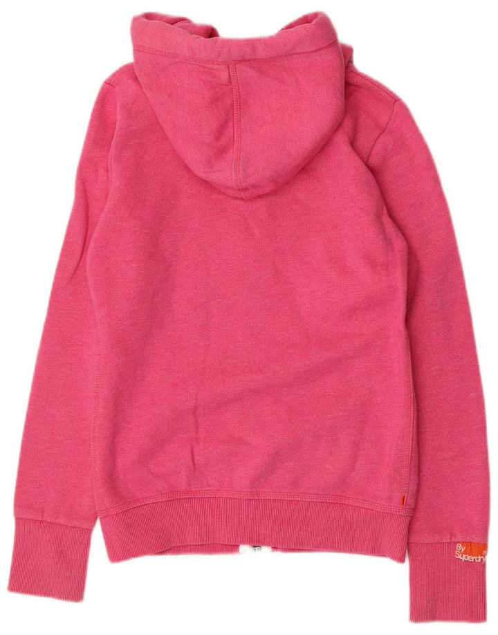 SUPERDRY Pulover pentru femei Orange Label Loose Fit Zip Hoodie UK 6 XS Roz