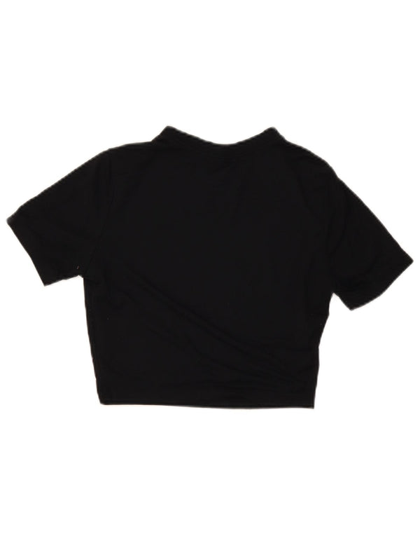 Tricou grafic Nike Crop Slim Fit pentru femei Top UK 8 Small Black Modal