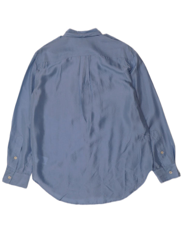 Cămașă militară Polo Ralph Lauren pentru bărbați, mătase mică, cu carouri albastre