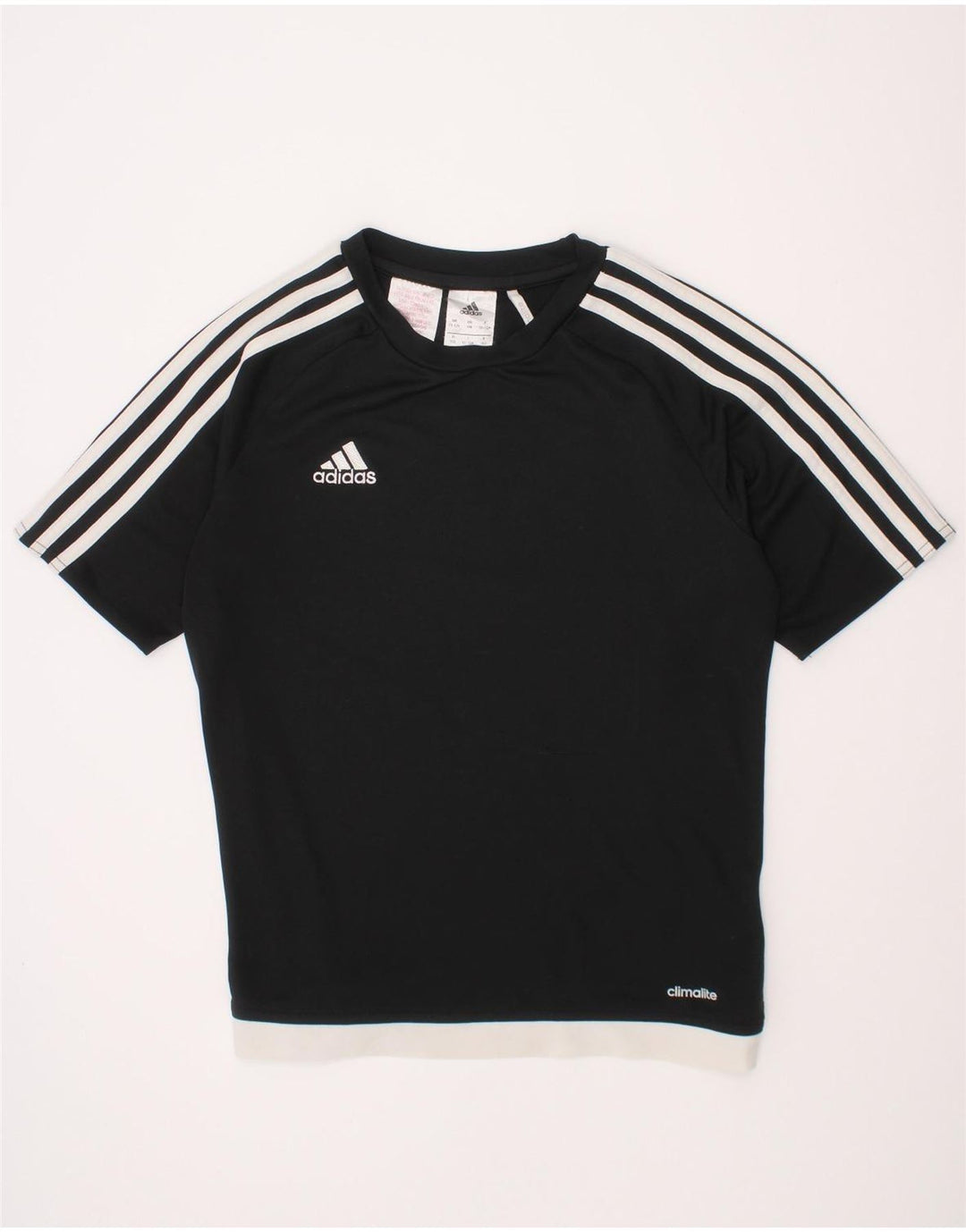 Tricou Climalite ADIDAS pentru băieți Top 11-12 ani, negru, poliester color bloc