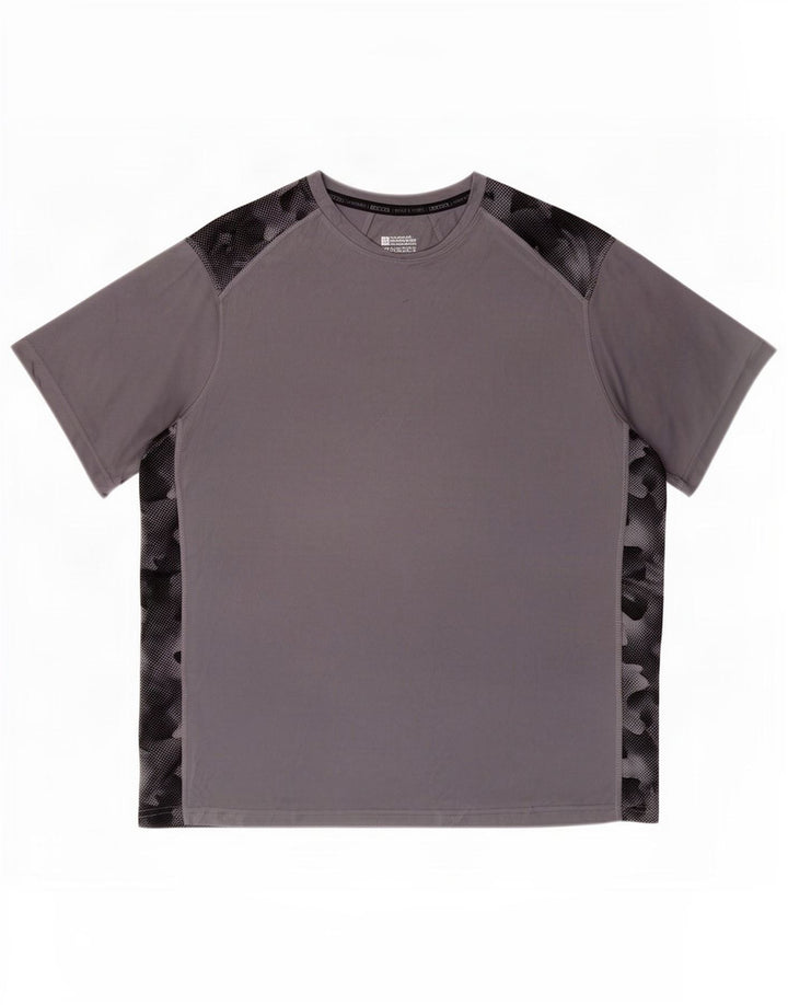 Tricou pentru bărbați Mountain Warehouse Top 2XL Gri Camuflaj Poliester