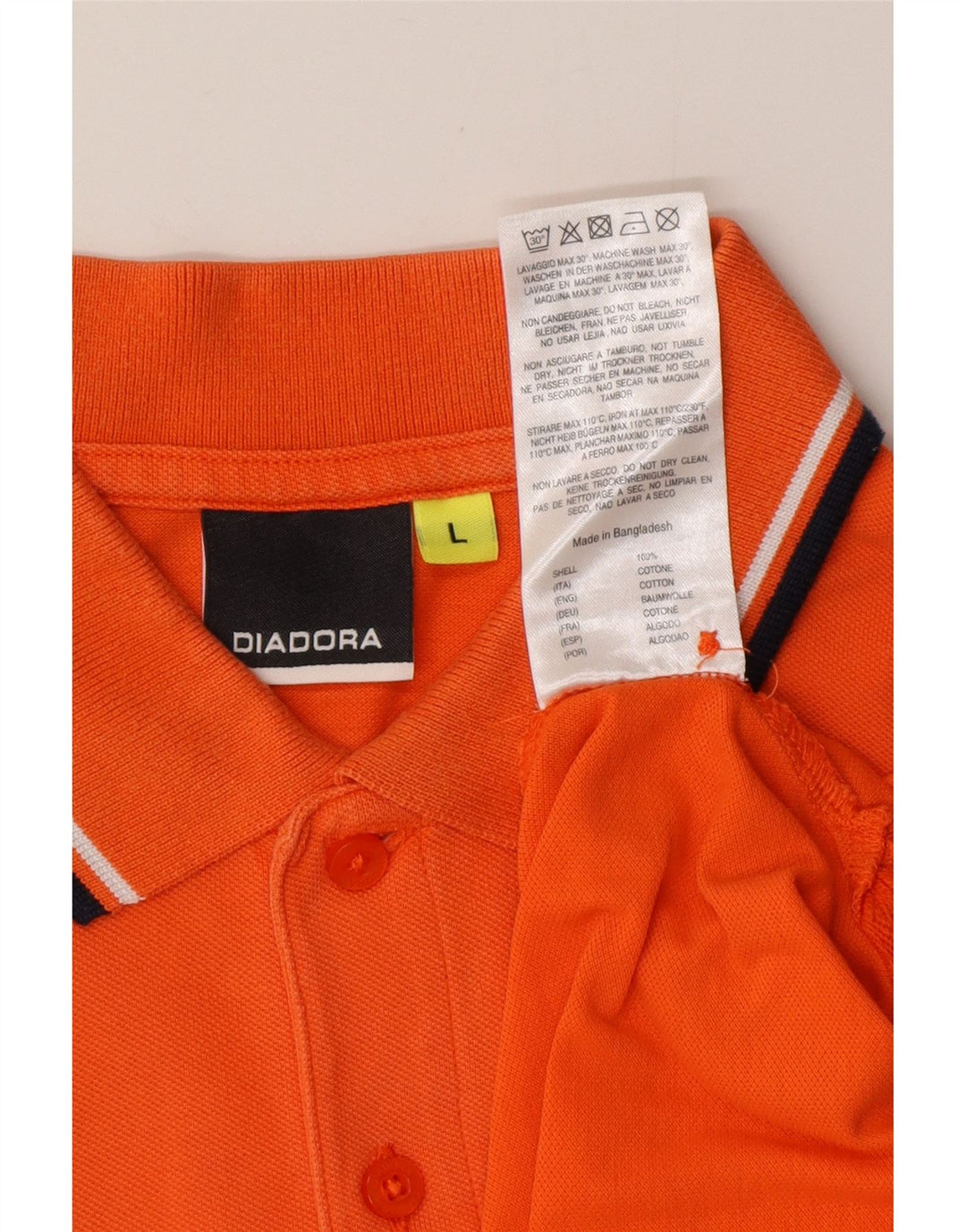 DIADORA Tricou Polo Barbati Mare Bumbac Portocaliu