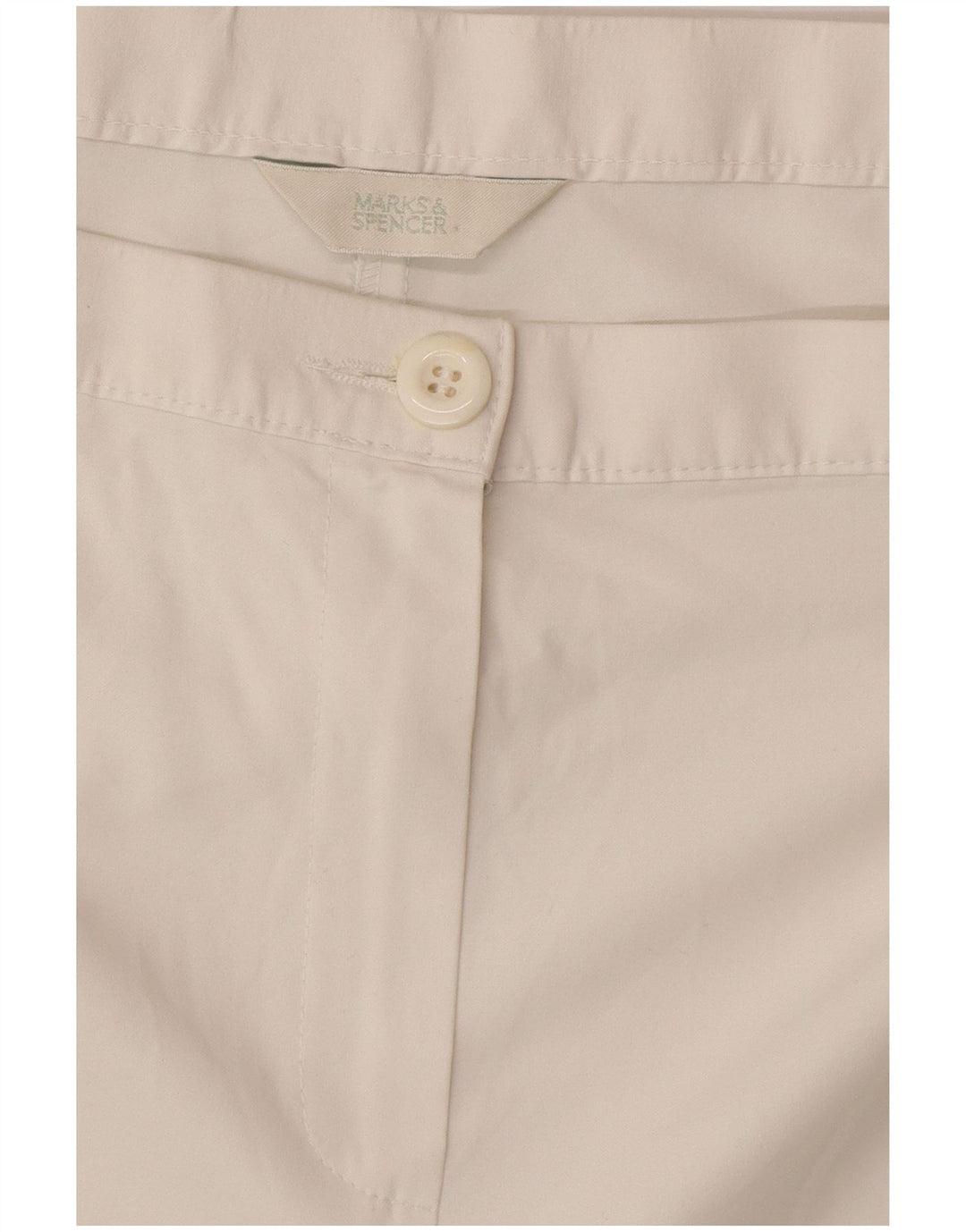 Pantaloni Capri cu talie înaltă pentru femei Marks & Spencer W38 L22 alb