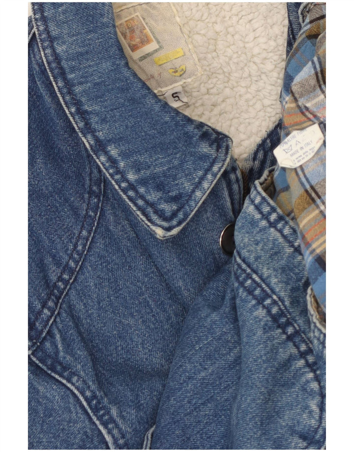 POP 84 Palton Sherpa de denim pentru bărbați UK 36 Poliester albastru mic