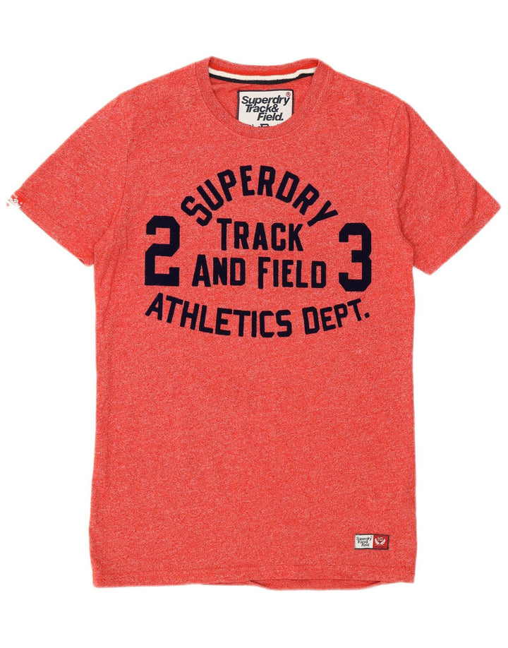 SUPERDRY tricou grafic pentru bărbați Top mic bumbac roșu