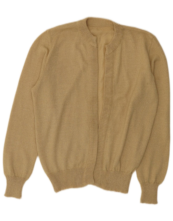 Pulover cardigan deschis pentru femei Vintage UK 14 Bej mediu