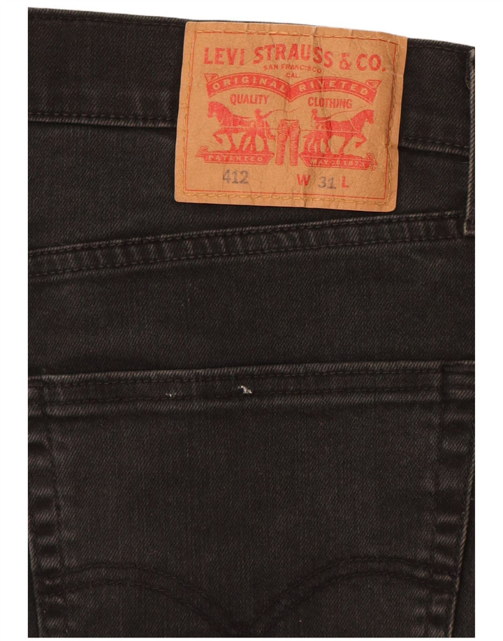 Pantaloni scurți Levi's 412 Denim W31 Medium Black Bumbac
