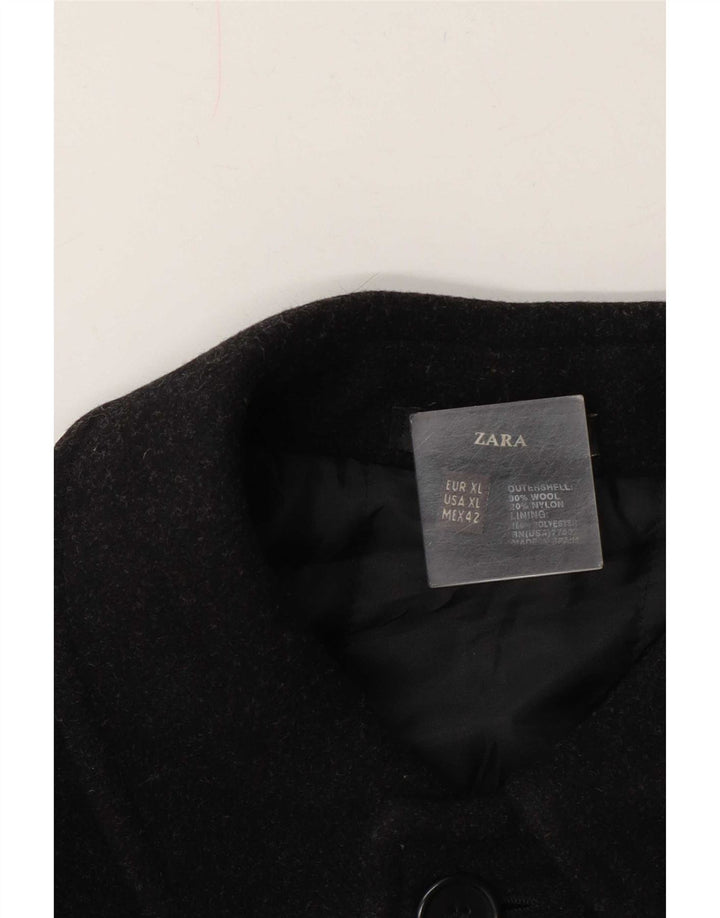 Pardesiu pentru bărbați Zara UK 42 XL Lână neagră