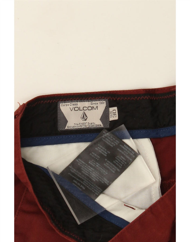 Pantaloni scurți chino pentru bărbați VOLCOM W30 Bumbac Burgundy mediu